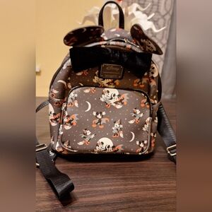 Loungefly Disney Mickey & Minnie Mouse Halloween Witch Vampire Mini Backpack.